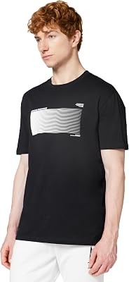 Front 3D Printed Logo Modern T-Shirt, Bleu foncé, XS Hommes