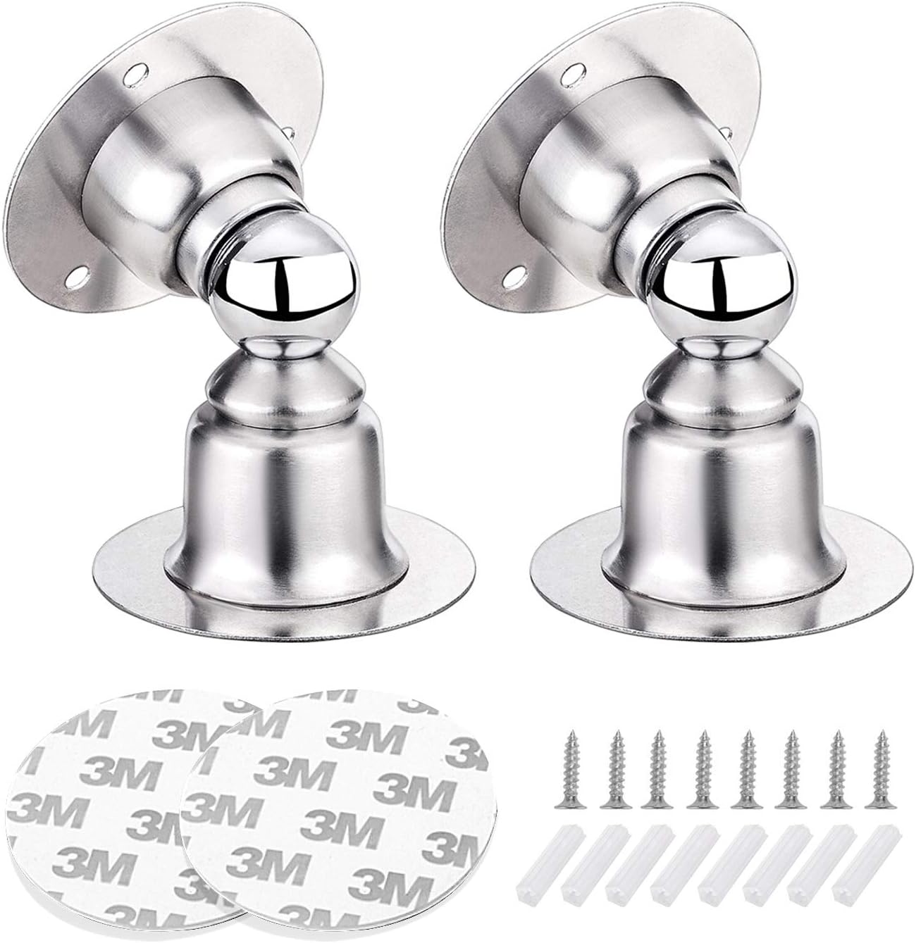 HOAOH 2 Pack Door Stoppers Stainless Steel Door Stop