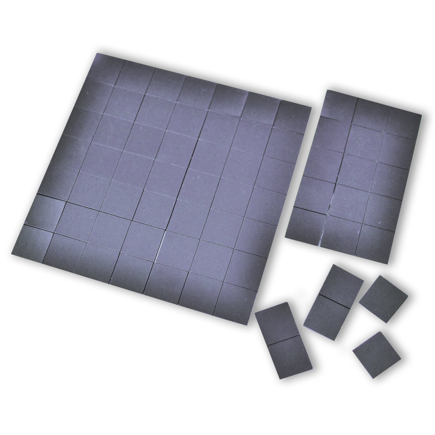 Magnefic! Magnetic Squares, 1 tape sheet of 70 magnetic squares (each 20x20x2mm), magnet