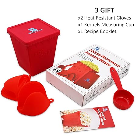 BlingBlue Palomitas de maíz para microondas, Silicona de Aire ...