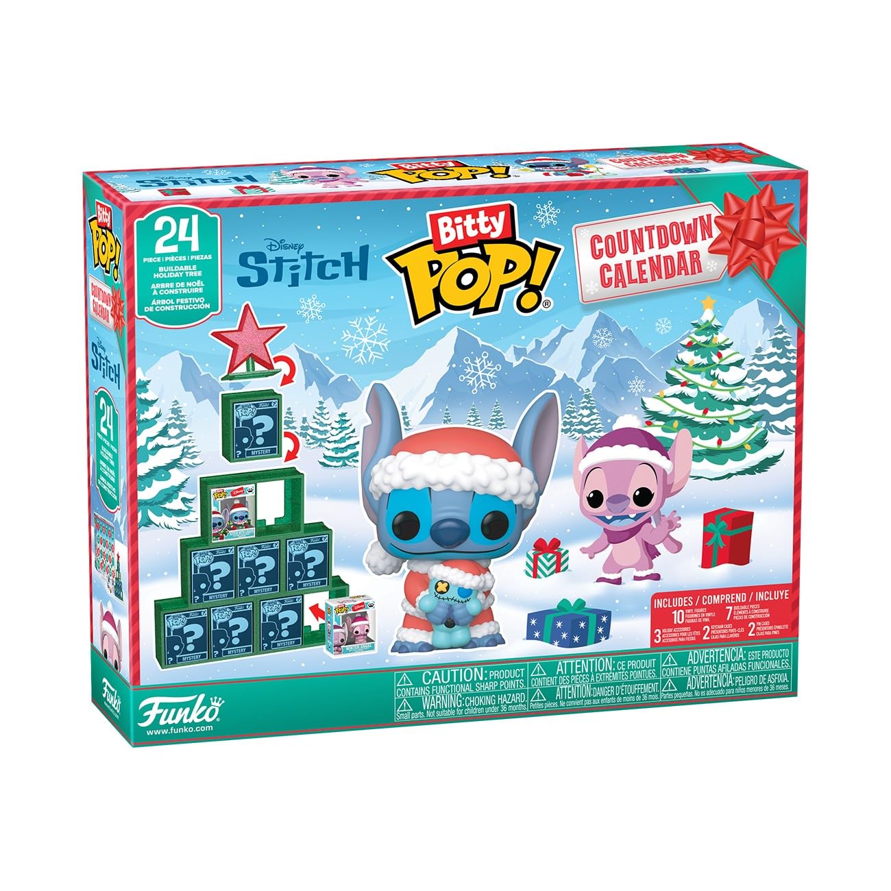 Funko Bitty Pop! Countdown Calendar: Lilo & Stitch Holiday - Advent Calendar - 24 Days of Surprise - Collectable Vinyl Mini Figures - Mystery Box - Gift Idea - Holiday Xmas