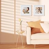 EGOFINE 12x12 Picture Frame Solid Wood with Acrylic Glass 8x8 Mat White view 4