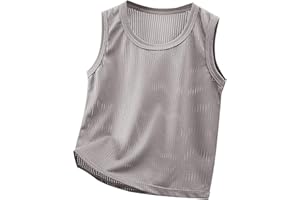 Boys Tank Top Knit Hollow Breathable Summer Sleeveless Undershirts Kids Sport Running Comfy Tshirts Tops Solid Basic