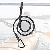 MOOCY Kayak Paddle Leash Kayak Rod Leash, 3-7 ft Stretchable Strap Lanyard Rope for SUP,Kayak Fishing Accessories for Kayak and Paddles
