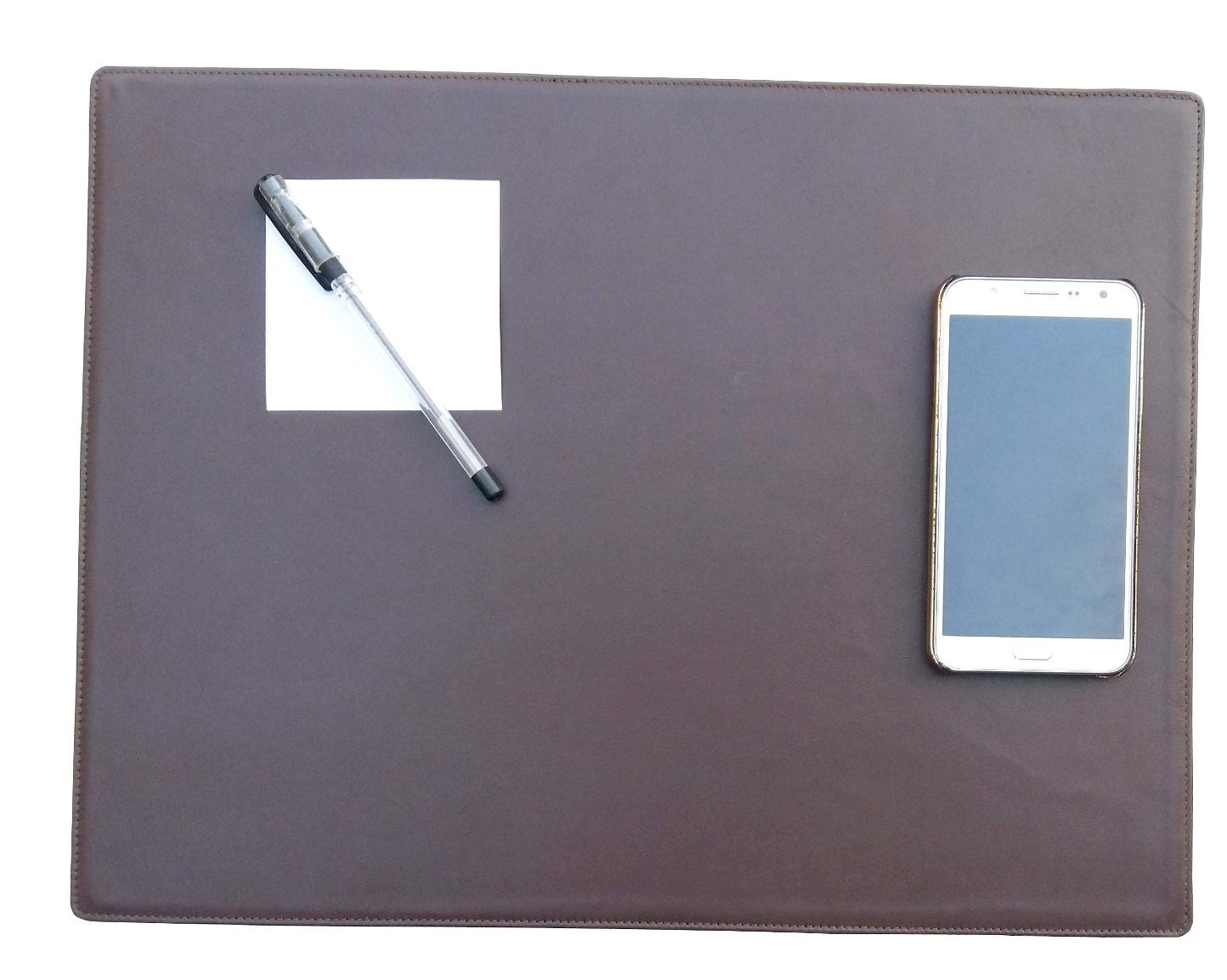 Genuine Leather Desk Pad/Writing Pad, 17 Inches by 13 Inches, Brown Office Products