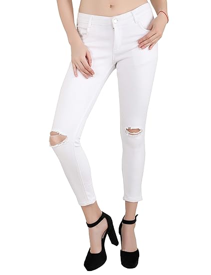 funky white jeans