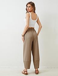 Xiaoxuemeng Womens Baggy Wide Leg Pants Casual