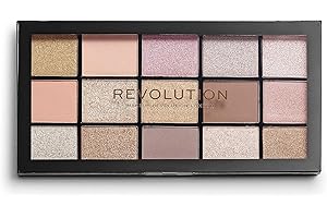 Makeup Revolution Reloaded Palette, Makeup Eyeshadow Palette, Includes 15 Shades, Lasts All Day Long, Cruelty Free, Fundamental, 16.5g