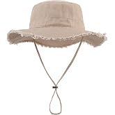 Connectyle Womens Cotton Sun Hat Floppy Wide Brim Bucket Hat Foldable Gardening Hat Breathable Summer Travel Beach Hat UPF50+