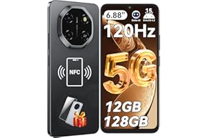 Blackview Shark6(2025) 5G Phone Unlocked, Android 15 Cell Phone, 6.88" Mobile Phone, 120Hz Display, 12GB+128GB, 5000mAh/18W, 