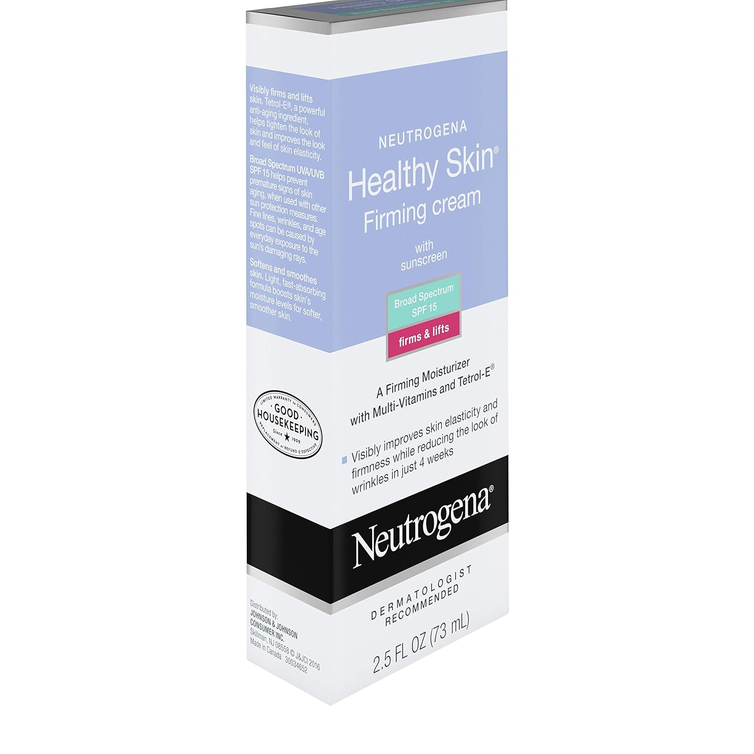 Neutrogena Healthy Skin Glycerin & Green Tea Firming Face Cream Moisturizer & Neck Cream with SPF 15 Sunscreen - Anti Wrinkle Cream, Face Moisturizer for Dry Skin & Neck Firming Cream, 2.5 fl. oz: Beauty