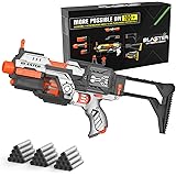 X TOYZ Motorized Blaster Toy Gun, Automatic Foam Darts Blaster Compatible with Nerf Guns Darts, Electric Shooting Toy Gun wit