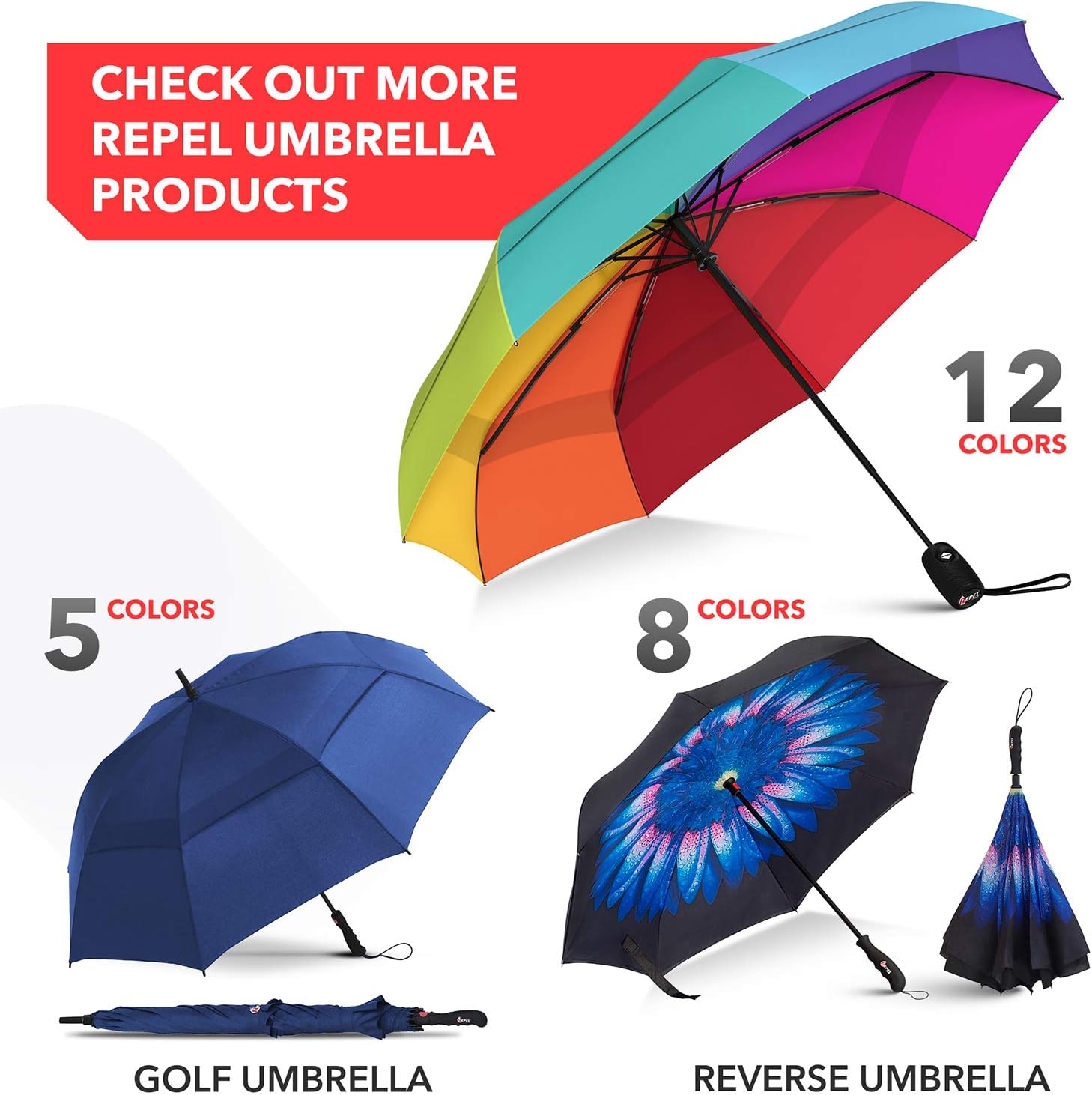 repel windproof travel umbrella with teflon coating australia