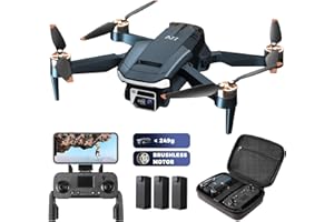 Super Enduring Brushless Motor Drone with 84 Mins Super Long Flight Time, Drone with 2K HD Camera for Beginners, CHUBORY A77 WiFi FPV Quadcopter, Follow Me, Auto Hover, 3 Batteries, Carrying Case