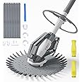 VINGLI Pool Vacuum Above Ground Indoor Outdoor Automatic Swimming Pool Cleaner Sweep Sweeper with 33FT Hoses (Light Gray)
