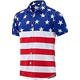 J&DHUASHA Men's Hawaiian Shirts Casual Button Down Short Sleeve Beach Tropical Aloha Shirt