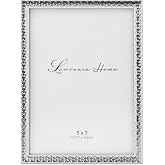 Lawrence Frames Metal Picture Frame with Hammer Effect, 5x7, Silver