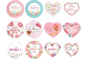 RAORAOYUE 120 Pcs Mother's Day Tags Stickers, Mother's Day Gift Stickers for Scrapbooking Envelope Seals Party Gift Favors Bo