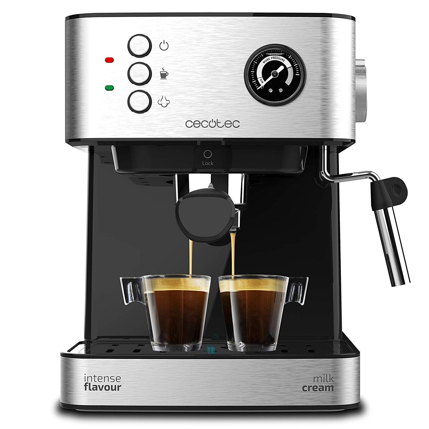 Cecotec-Cafetera-Express-Power-Espresso-20-Professionale-850-W-20-Bares-Manometro-Deposito-de-15L-Brazo-Doble