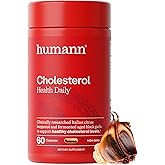 Humann Cholesterol Health Daily, Cholesterol & Lipid Support Supplement, Citrus Bergamot and Aged Black Garlic, 60 Capsules