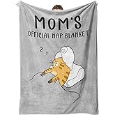 SteadStyle Valentines Mom Gifts for Mommy from Daughter Son, Mom Birthday Gifts Blanket, Mother Presents for Christmas, Valentine's Day, Mothers Day, Fluffy Blanket for Mommy, 60'' x 50'' (Grey)