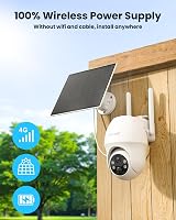 ieGeek 4G LTE Solar Security Camera Outdoor Wireless with SIM Card 2K Battery view 7