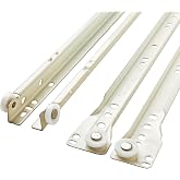 Liberty D68816C-W-TS 16" Bottom Mount Drawer Slide - Self-Closing, 50 Lb Load, 3/4 Extension, White
