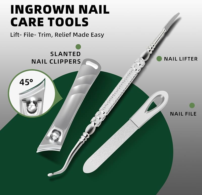 Corta-unhas para seniores, unhas grossas, corta-unhas grandes para homens com abertura larga, corta-unhas robustas encravadas com cabo comprido, cortador de unhas inclinado e afiado — foto 7 de 7