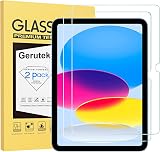 Gerutek 2-Pack iPad Screen Protector 11th/10th Gen 9H Tempered Glass 0.3mm