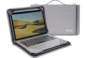 Broonel Grey Leather Laptop Messenger Case - Compatible with Jumper 17.6" Laptop