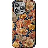 Casely iPhone 15 Pro Case | Fallen Gold | Antique Floral | Bold Protective Design | Compatible with MagSafe