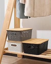 EOENVIVS Storage Bins with Lids 6 Pack, Plastic