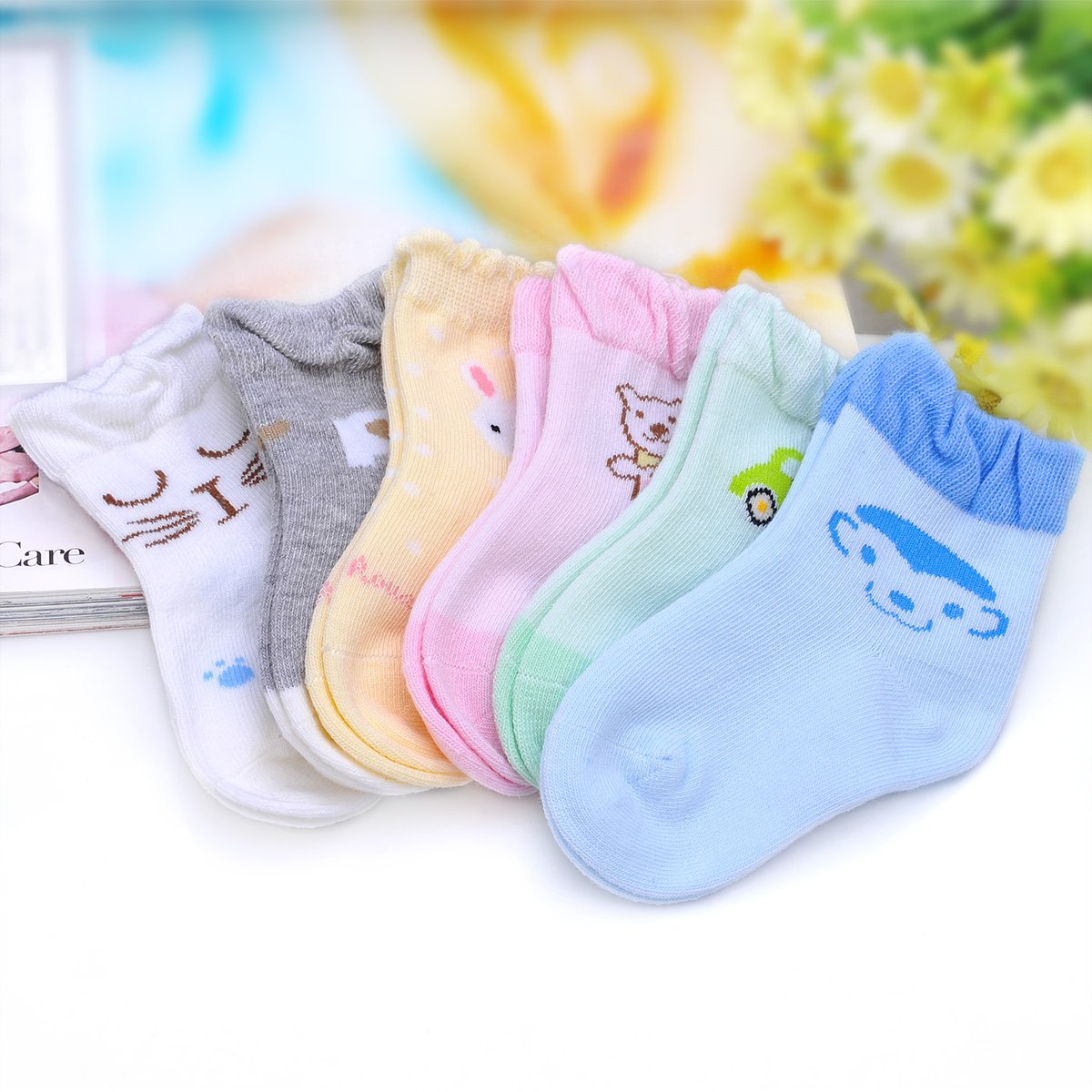 Ezclassy- Girls\' 12 Pack Crew Socks (0-1 Years)