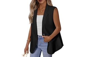 BTFBM Blazers For Women Open Front Button Loose Vest Tops For Women Work Business Casual Outfits Summer Fashion 2026