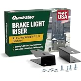 Quadratec Third Brake Light Riser Spacer Extension Kit - Fits Jeep Wrangler YJ TJ and Unlimited 1993-2006 - Adjustable for Bigger and Larger Tires - Lifts Above Spare Tire Mount