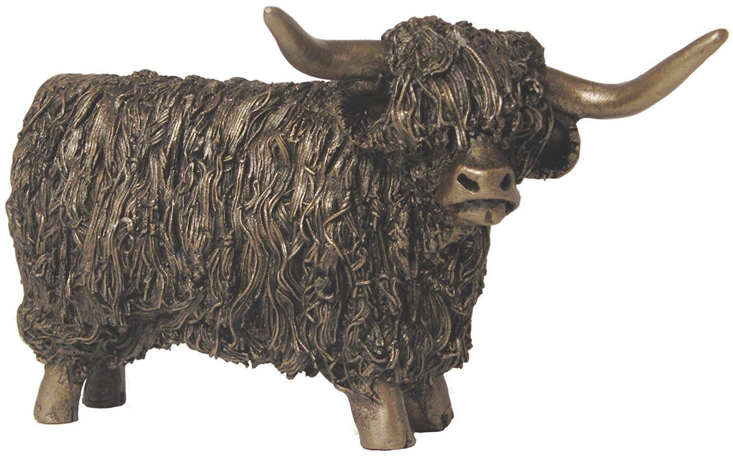 Highland Bull, Standing, Cold Cast Bronze Sculpture by Veronica Ballan (VB019).