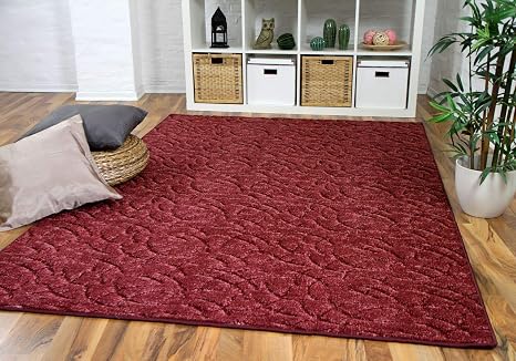 Snapstyle Konturenschnitt Hochflor Langflor Teppich Frieda Rot In