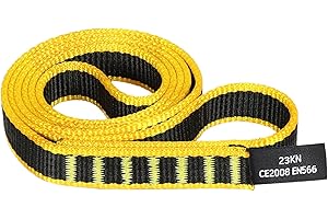 KLYTORX 18mm Nylon Climbing Sling Runner 23KN CE2008/EN566 Certified - Webbing Straps for Outdoor Rock Climbing, Rappelling, Swing, Yoga Hammock etc