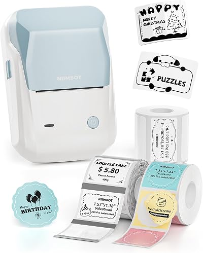 NIIMBOT B1 Label Printer 2 Inch Bluetooth Thermal Label Maker iOS Android PC