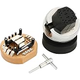 Splenor Tools 5" Engraving Block &amp; 34 Attachment Kit - Ball Vise for Jewelry Engraving - Diamonds &amp; Stone Setting Tool