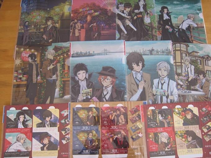 Amazon 文豪ストレイドッグス イオン限定 クリアファイル スリーブ セット 森永 双黒 太宰治 織田作之助 中原中也 坂口安吾 中島敦 芥川龍之介 トレカ 通販