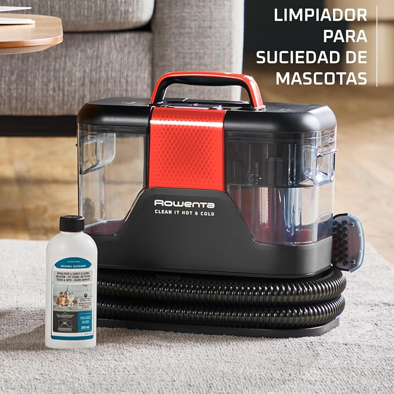 Clean It Hot & Cold, Aspiradora tapicerías 1150W, 5 Acc, Negro