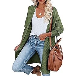 ADJHDFH Chunky Knit Sweater Women'S Plaid Ardigan