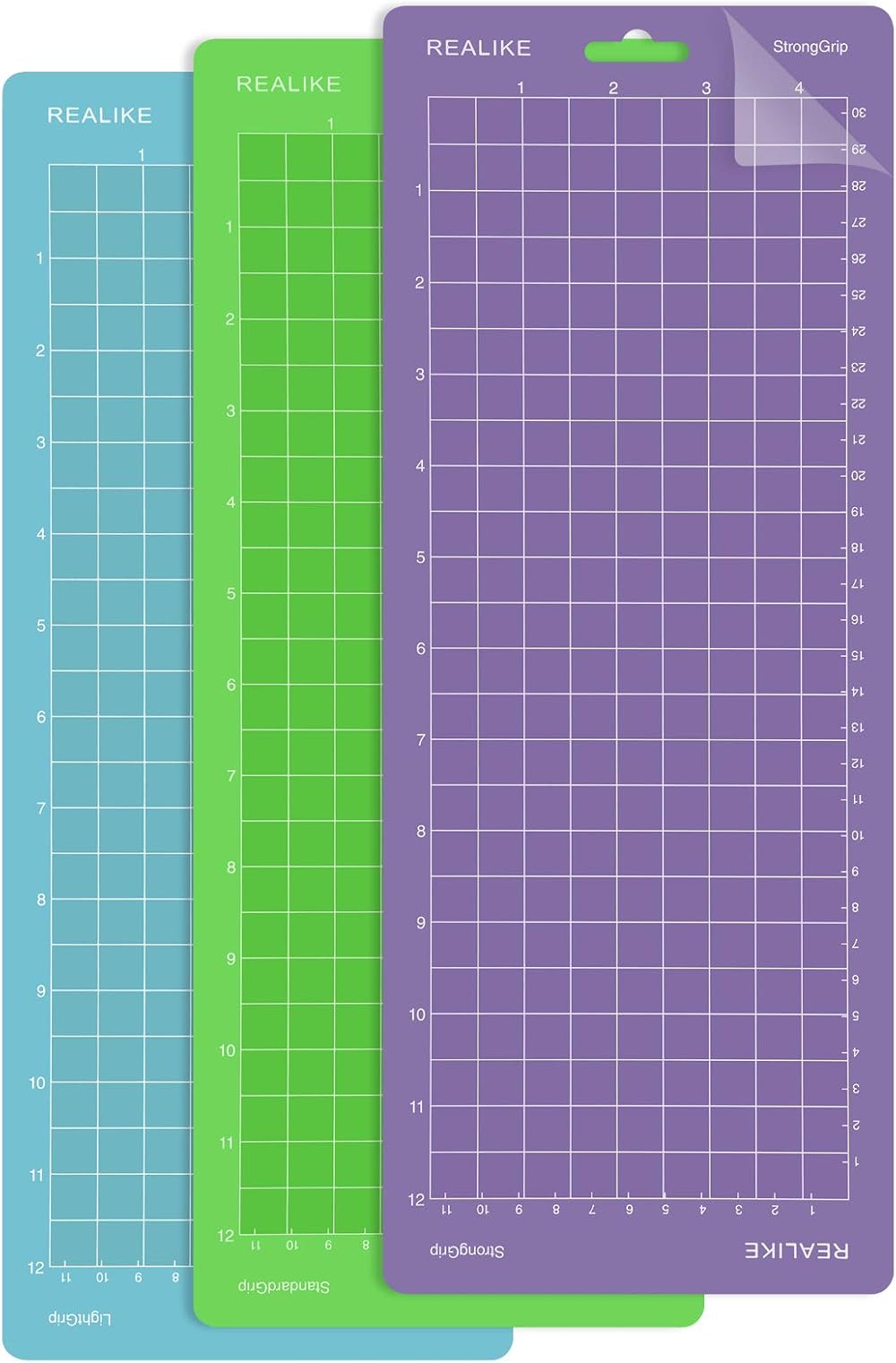 REALIKE Cutting Mat Variety Grip for Cricut Joy 11.4x30.5cm 3 Mats