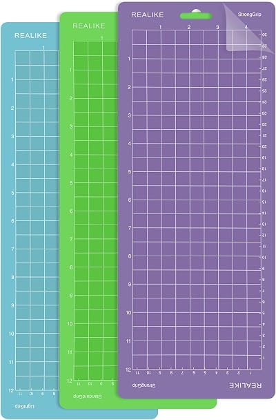 REALIKE Cutting Mat Variety Grip for Cricut Joy 11.4x30.5cm 3 Mats