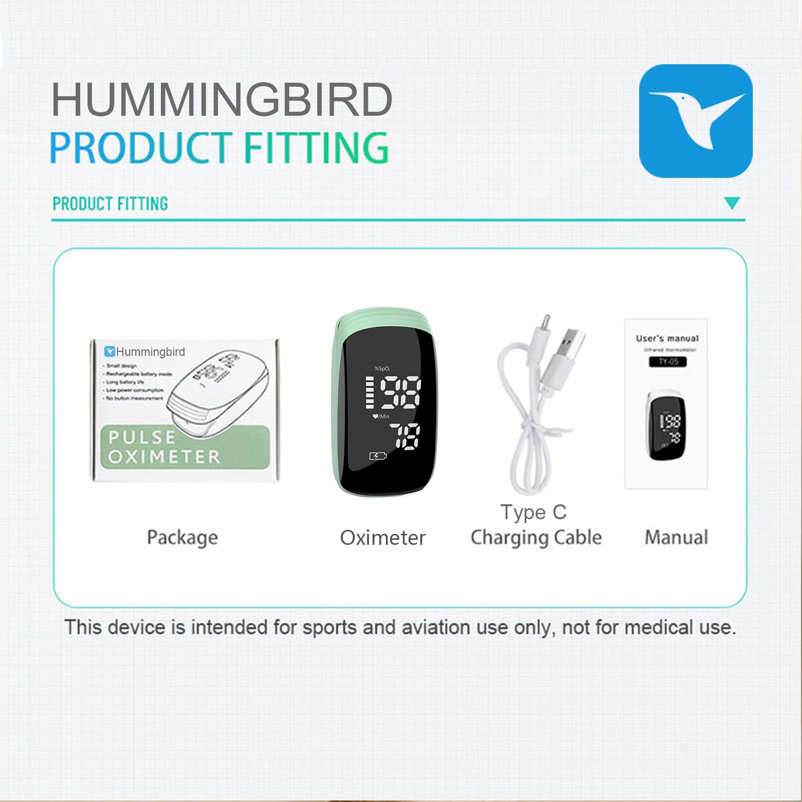 Pulse Oximeter Fingertip with Rechargeable, Oxygen Meter Finger Pulse Oximeter, Rechargeable Pulse Oximeter, Accurate Fast Oximetry SpO2 Reading for Outdoor Sports Home Wide Use (Green)