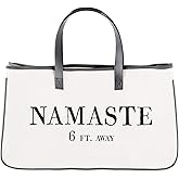 Santa Barbara Design Studio Face Canvas Tote, Large, Namaste (G5736)