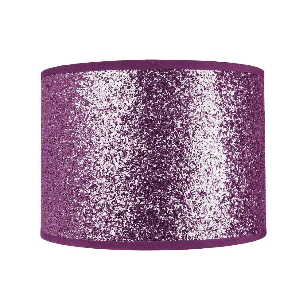 Modern and Designer Bright Purple Glitter Fabric Pendant/Lamp Shade 25cm Wide | 60w Maximum by Happy Homewares โ image 1