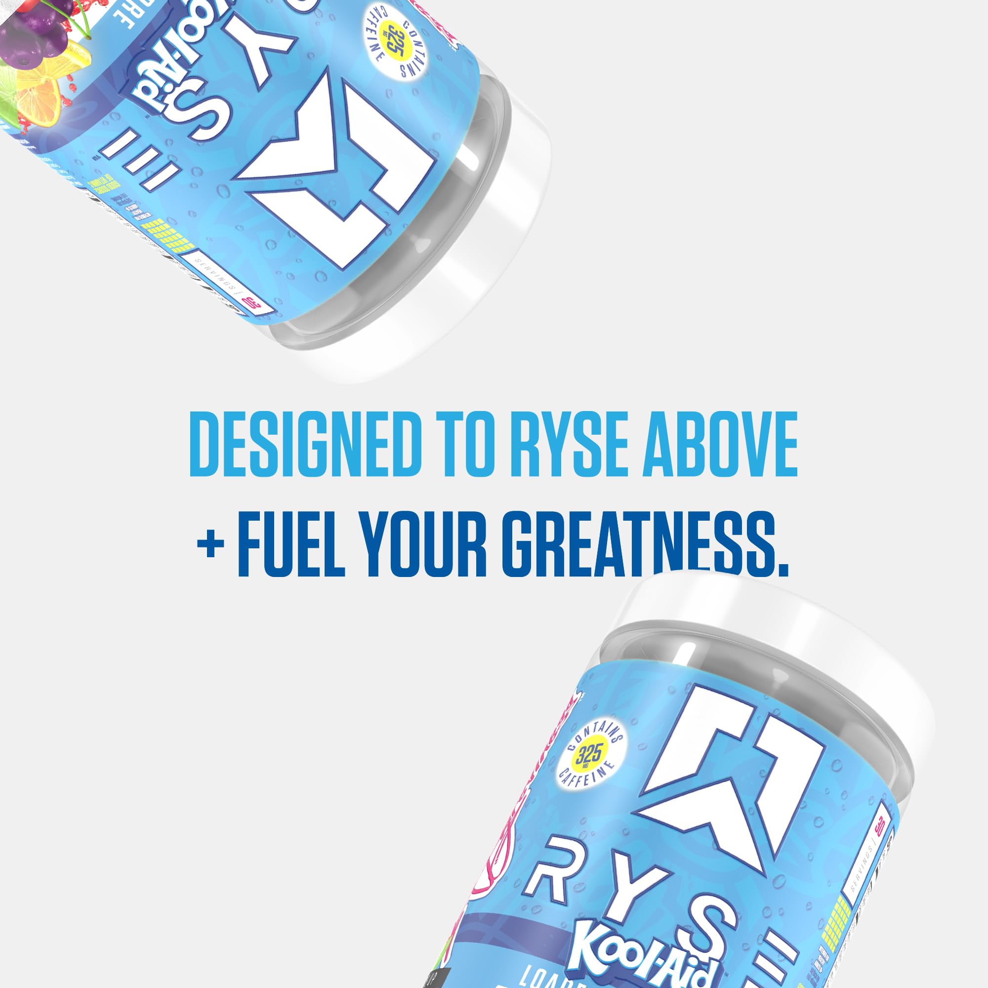 RYSE Loaded Pre Workout Powder - Kool-Aid Tropical Punch - Daily Pre-Workout for Men & Women with 325mg Caffeine, Beta Alanine, and Citrulline for Pump, Focus, and Energy - 30 Servings