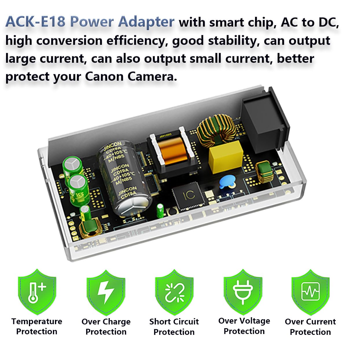 UORLEN ACK-E18 AC Power Adapter LP-E17 Dummy Battery Kit for Canon EOS Rebel T6i T7i SL3 SL2 EOS RP R8 R10 R50 R100 77D 200D 250D 750D 760D 800D 850D 8000D 9000D Cameras Accessories